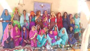 Girls happy to passed out materic examinations