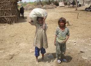 Young Girls used in household work by parents