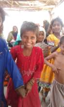 Young girl delighted to be registered for school