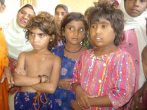 Young girls happy to get addmission in school