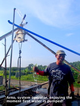 Arno, local operator, enjoying the water supply