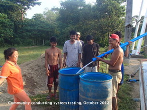 Locals testing water supplied by solar system