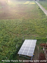PV solar panels for powering water pump