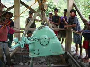 Installing the 30 kW Turbine for Microhydro Plant