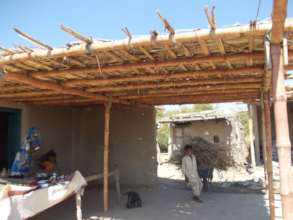 Shelter prepared by local family