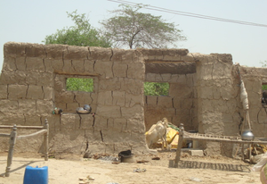 Now walls constructed by village family