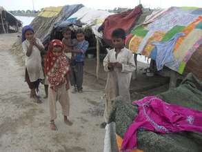 residing in temporary hand made houses