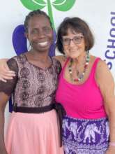 Headteacher Irene with our Founding Trustee