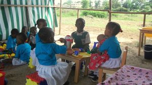 Nursery children under the canopy