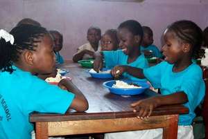 Eating lunch