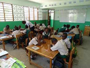 Children working collaboratively in new classrrom