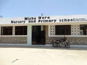 Outside new school building