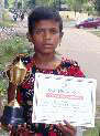 Bhagyashree with her prize