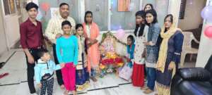 Children celebrating festivals