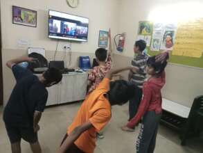 Yoga Class in Progress