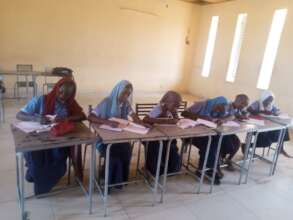 New scholarship girls in tutoring class