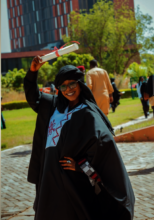 Hadiza, Bachelor's Degree in Business Law in hand