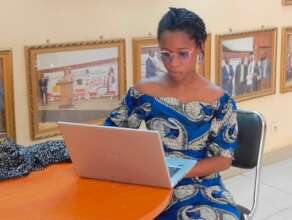 Aichatou doing report for Internship at High Court