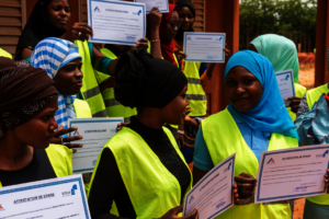 Proud girls with Internship Diplomas (Grant Smith)