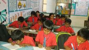 Students writing the assessment test