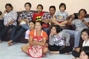 Some of the attending families