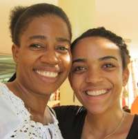 KOFAVIV leader with MADRE Haiti Program Assistant