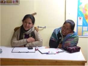 Aby, left, and Roxana at a training session
