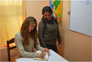 Aby teaching a student