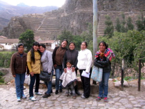 Spanish teachers in front of the local Inca ruins