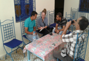 Journalist meets with HAF team