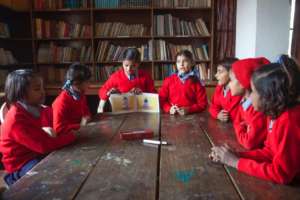 Girls teaching