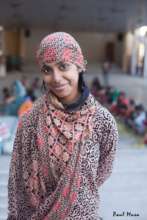Neetu at Evening meal distribution
