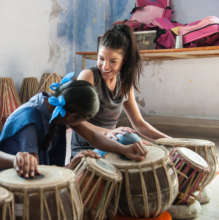 Marie in the Tabla Class