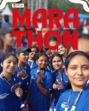 School girls taking part in Marathon