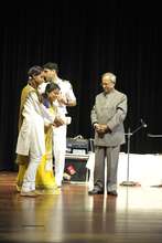 Accepting present from Mr. President