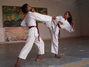 Demonstrating a Karate Move