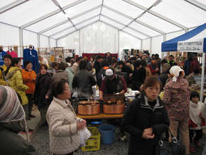 Crowds in the Tent Shop