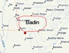 Map of District Badin