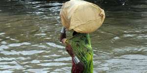 Flood waters in Sindh province