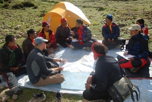 OHW Nepal meeting with local people in Saldang