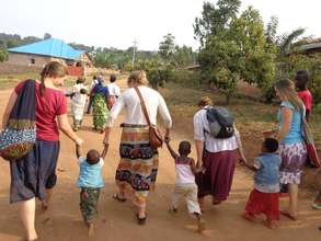 International Participants with Kids in Village