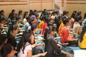 Fellows performing yoga-June'17