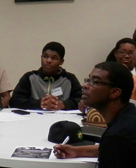Two students listening and learning