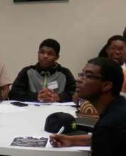 Two students listening and learning