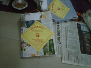 Paper bags on display