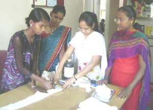 Renuka conducting practical sessions.