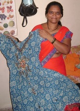 Sangeeta with her creation