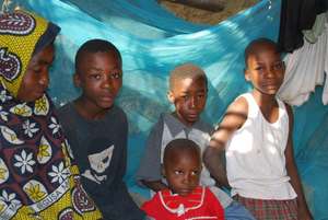 Carolyne and four of her children.