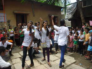 Girls performing Street Theatre