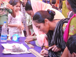 Mothers and daughters at a Gender fair in Netivali